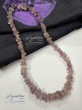 Natural Amethyst Chip Necklace — Light Lavender