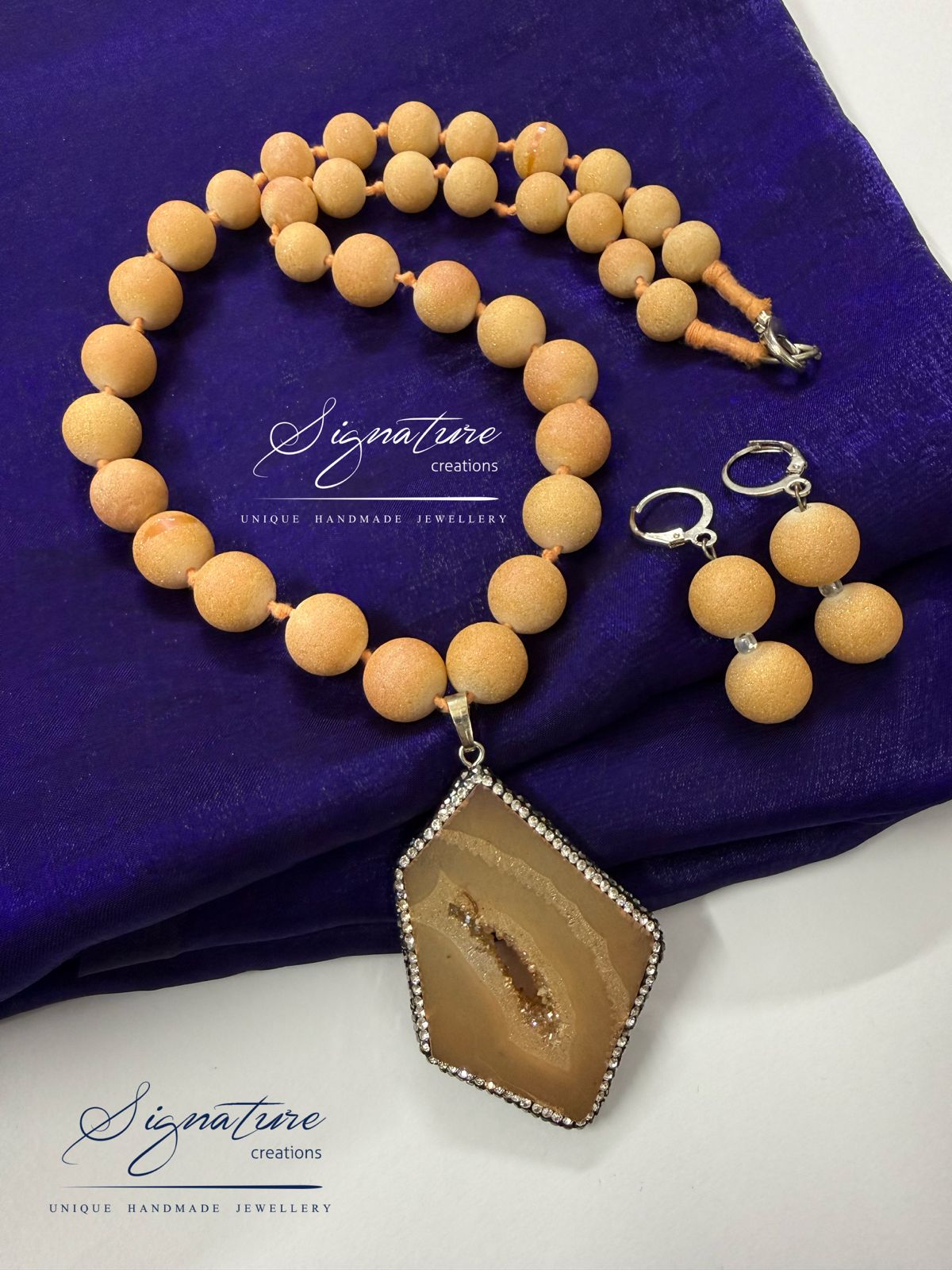 Druzy Agate Statement Set