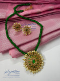 Green Bead Traditional Pendant Set