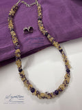 Citrine and Amethyst Chip Garland Set