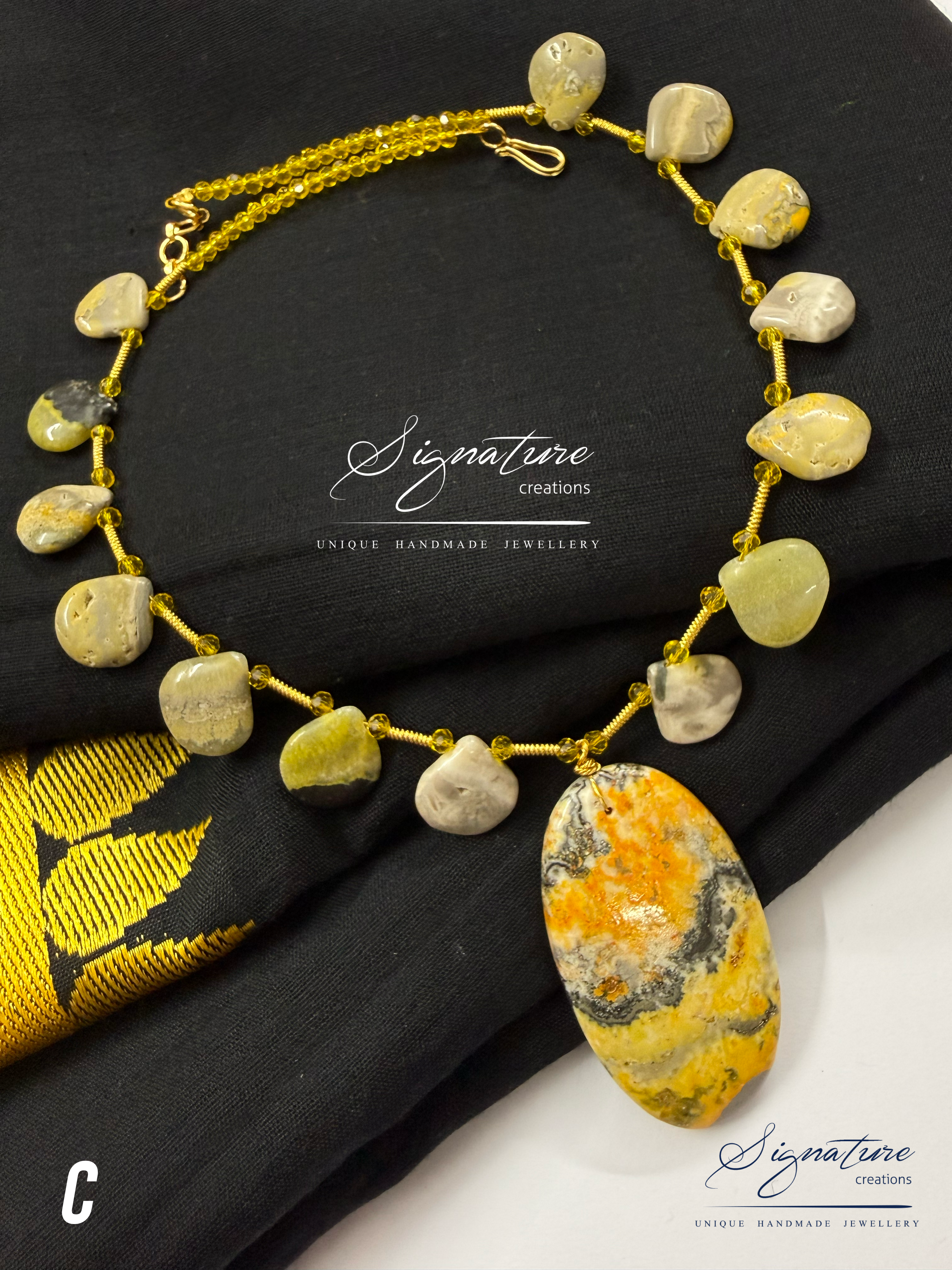 Natural Bumble Bee Stone Set