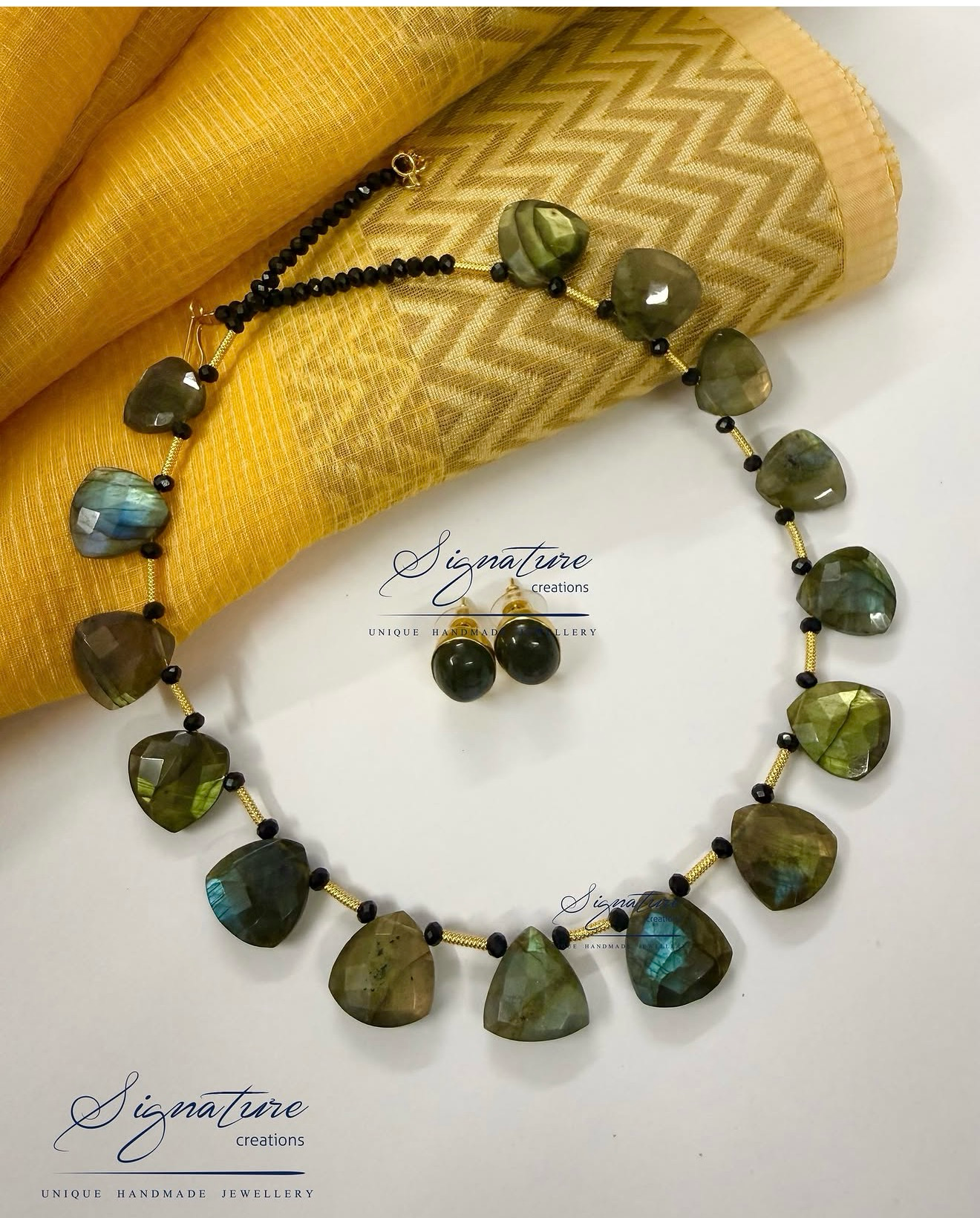 Natural Labradorite Stone Set
