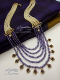 Maroon Crystal and Pearl Layered Haram