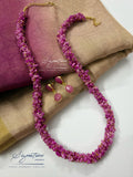 Corundum Chip Garland Necklace
