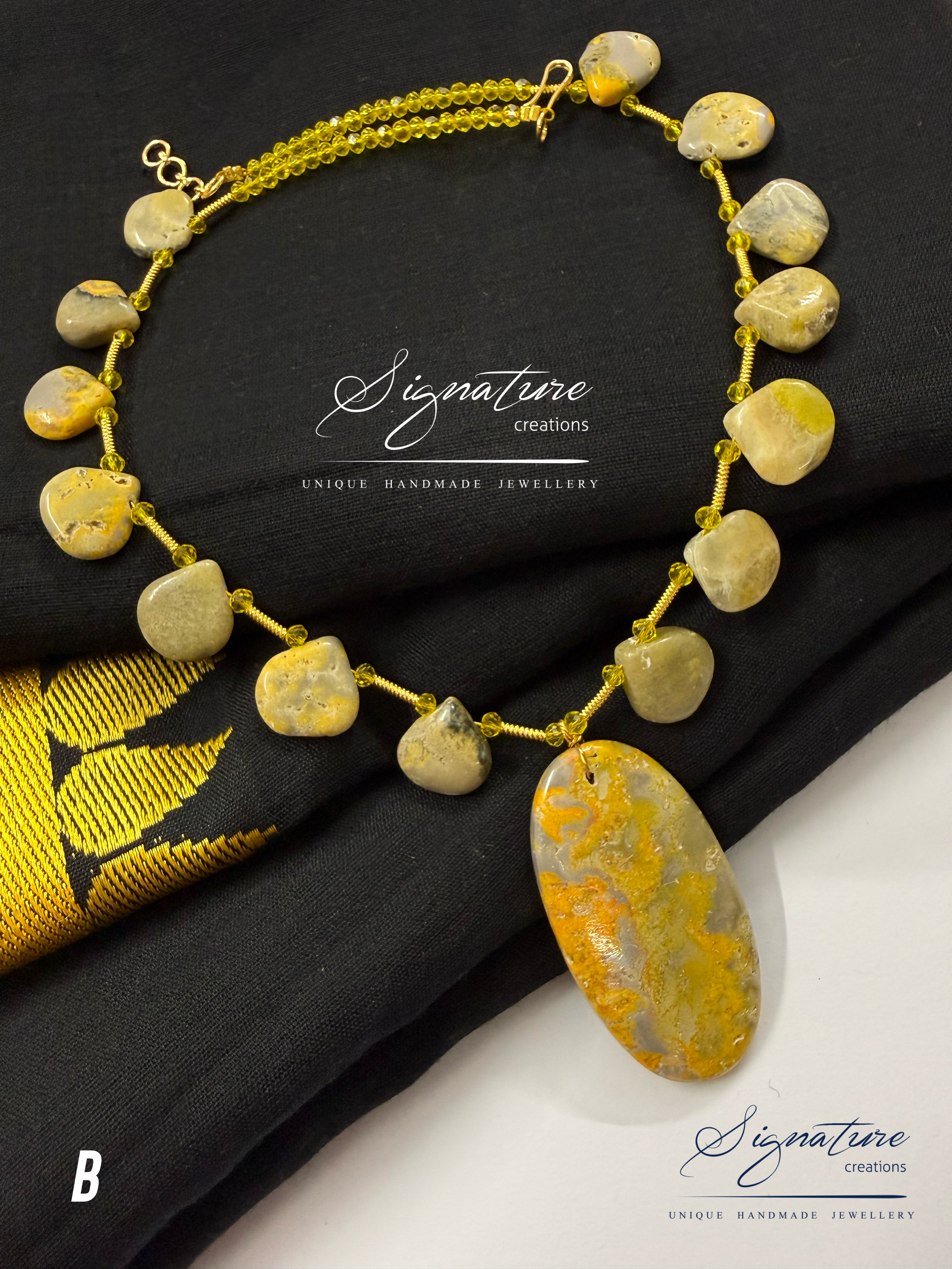 Natural Bumble Bee Stone Set