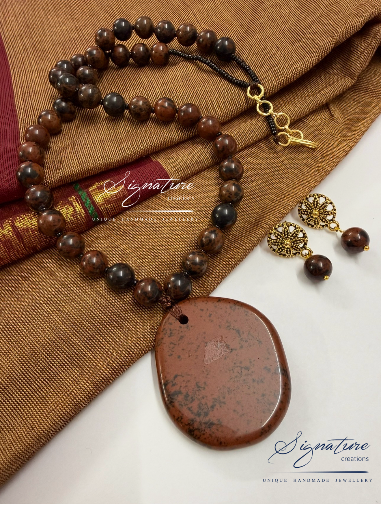 Natural Mahogany ObsidianSet