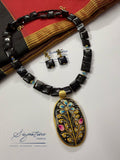 Black onyx Tanjore Set