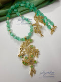 Sea Green Monalisa Nugget Pendant Necklace
