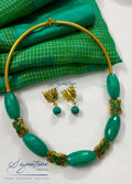 Teal Agate Hasli Necklace