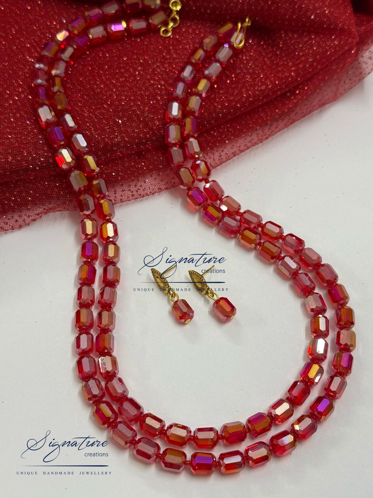 Red Austrian Crystal Set