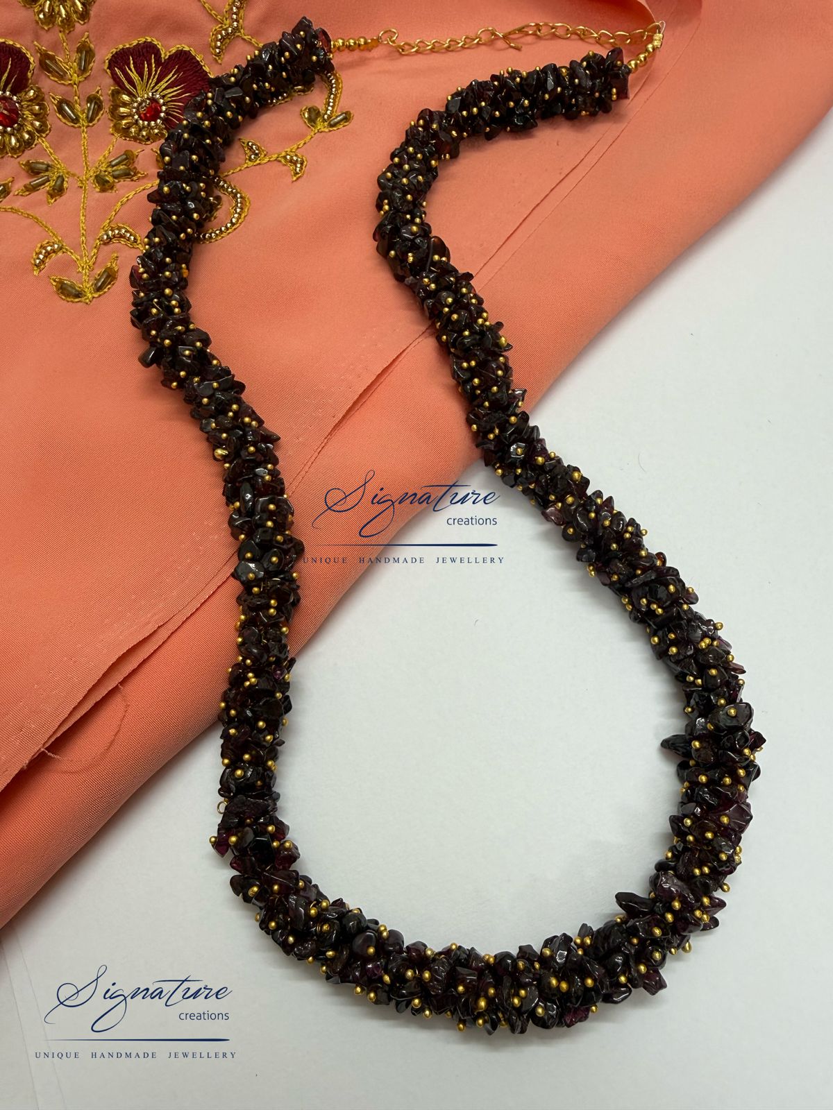 Original Garnet Gemstone Garland Set