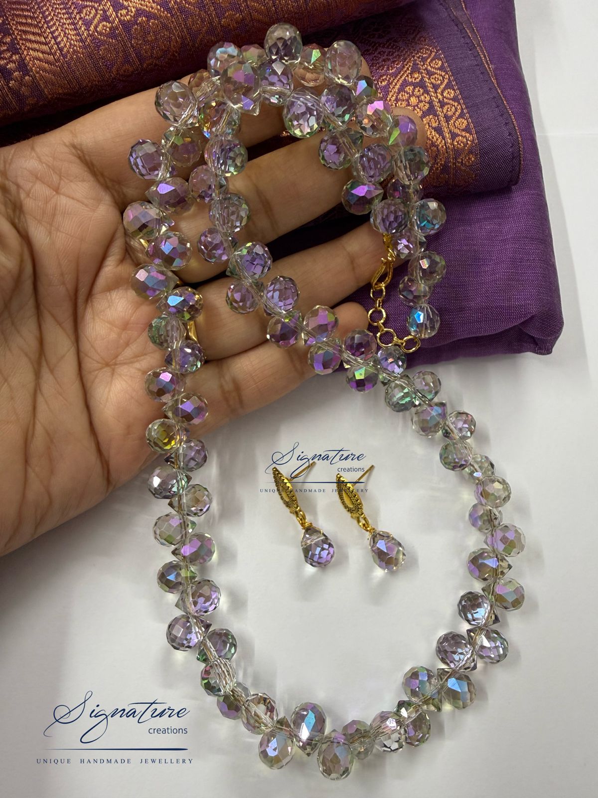Purple Rainbow Austrian Crystal Set