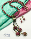 Natural Rhodonite and Agate Set
