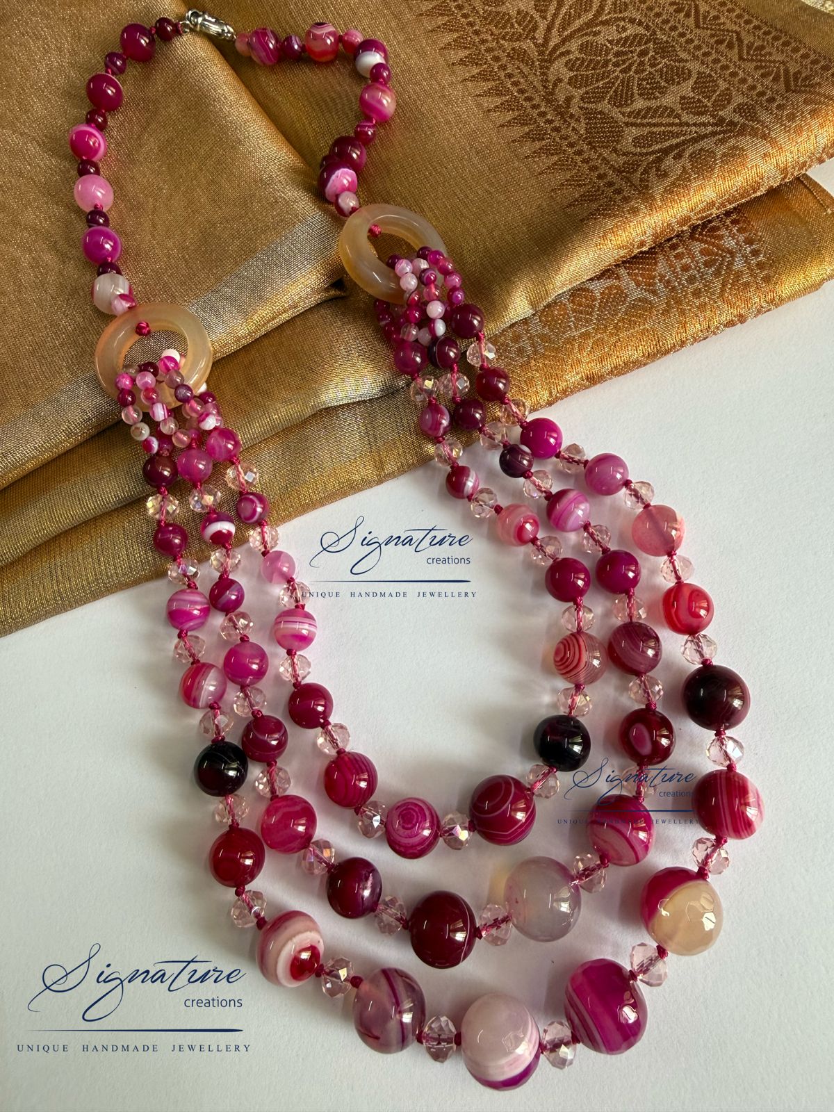 Natural Agate Stone Multi layered Set