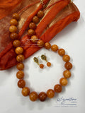 Natural Agate Orange Set
