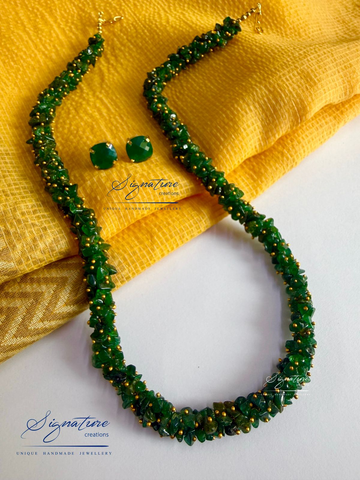 Natural Aventurine Chip Garland Set