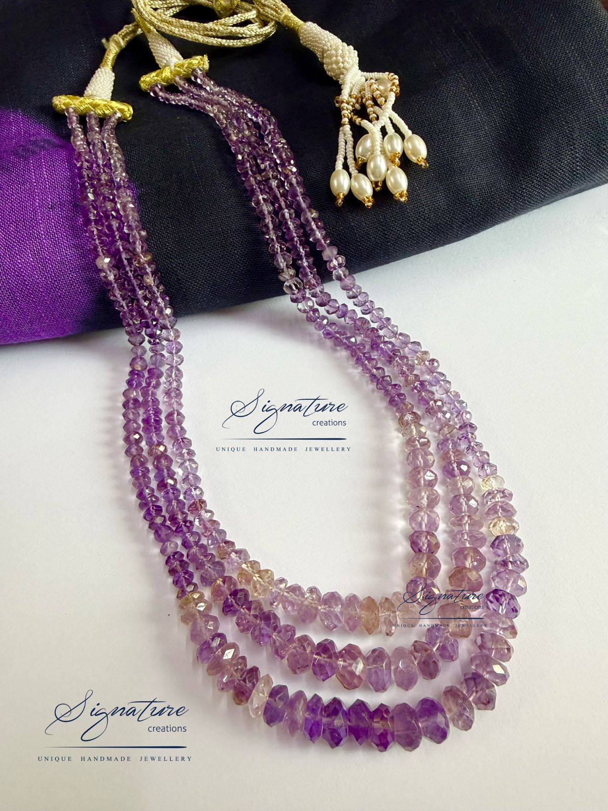Amethyst and Ametrine Three-Line Set