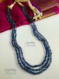 Natural Iolite Gemstone Three-Line Set