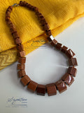Sandstone Cube Collar Necklace