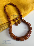 Sandstone Cube Collar Necklace