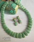 Natural Amazonite Faceted Collar Set